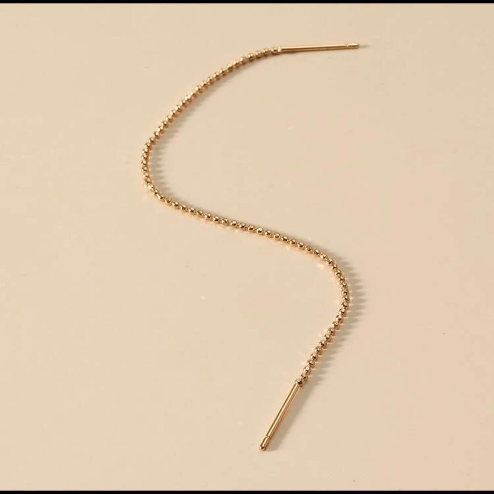 1 Piece Beaded Thread Earring - Picture 2 of 3